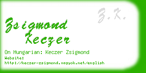 zsigmond keczer business card